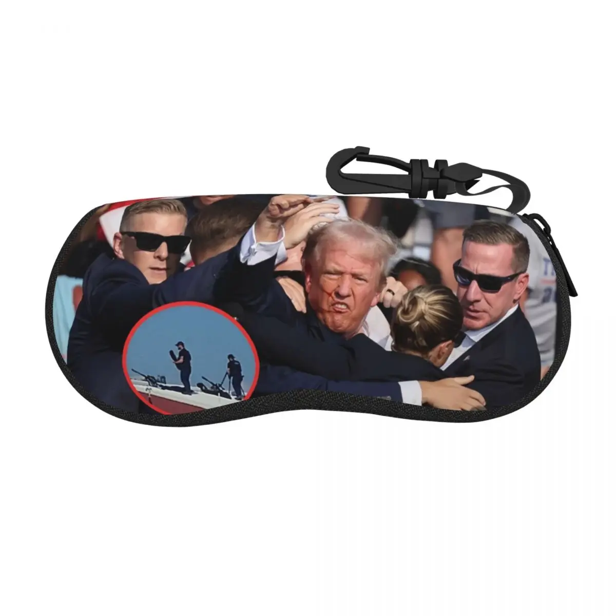 Custom Trump Assassins Sunglasses Soft Case Neoprene Zipper Shell Eyeglass Case Custom Protective Box For Glasses