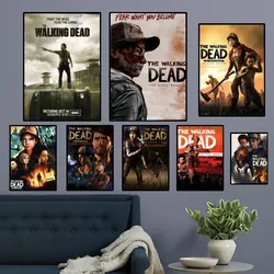 Walking Dead Season plakat z gry klub z nadrukami z papieru Kraft plakat Vintage Room Cafe Bar dekoracje na ścianę estetyczny obraz