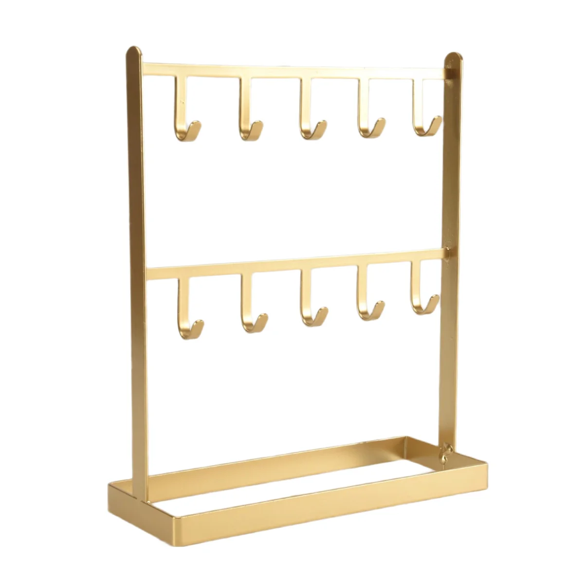 ABQR Tabletop Iron Jewelry Jewelry Earring Hanger Necklace Ring Earring Earring Shelf Display Shelf Porch Key Rack Gold