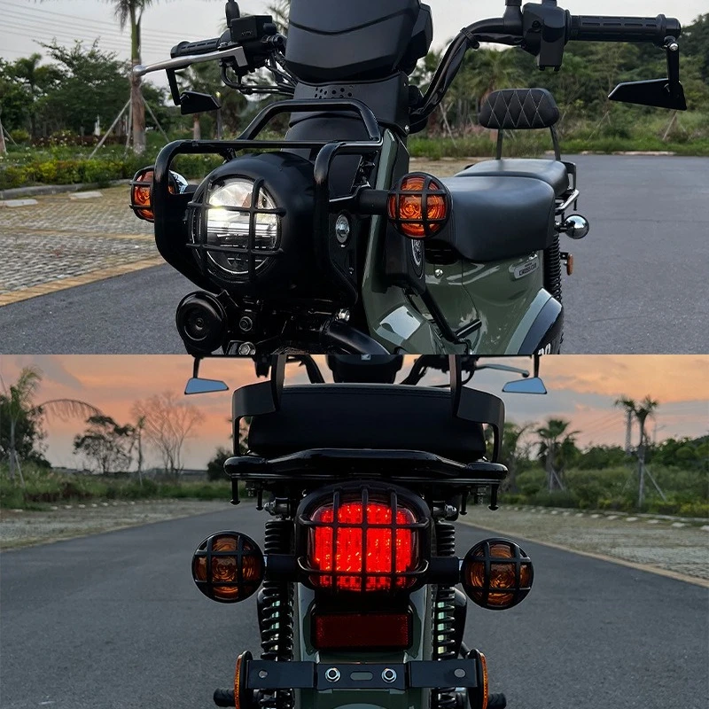 Suitable for Honda Cub CC110 CUB motorcycle modification headlight turn signal taillight cover matte black accessories
