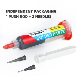 Low Temperature Lead-free Syringe smd Solder Paste Flux For Soldering Led Sn42Bi58 138℃ SMD Repair Welding paste