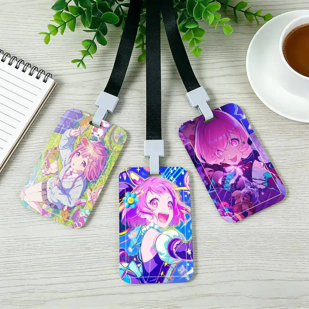 Emu Otori Cartoon Animation Black Lanyard Card Holders Student Meal Cards And Campus Ids School