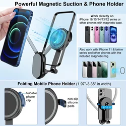 Magnetic Neck Mount POV Phone Holder for Video Recording Vlog Selfie Hands-free Phone Neck Holder Chest Mount for iPhone Android