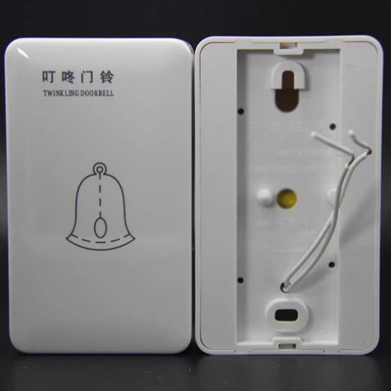 AC 220V Doorbell Wired White 120*70*40mm Chime Home Office Access Control System Quality Hardware Security Durable