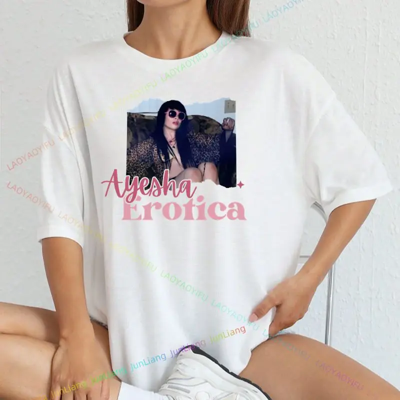 Camiseta masculina Ayesha Erotic Singer, camiseta de músico, praia, Y2K, divertida, manga curta, gola redonda, casual, solta