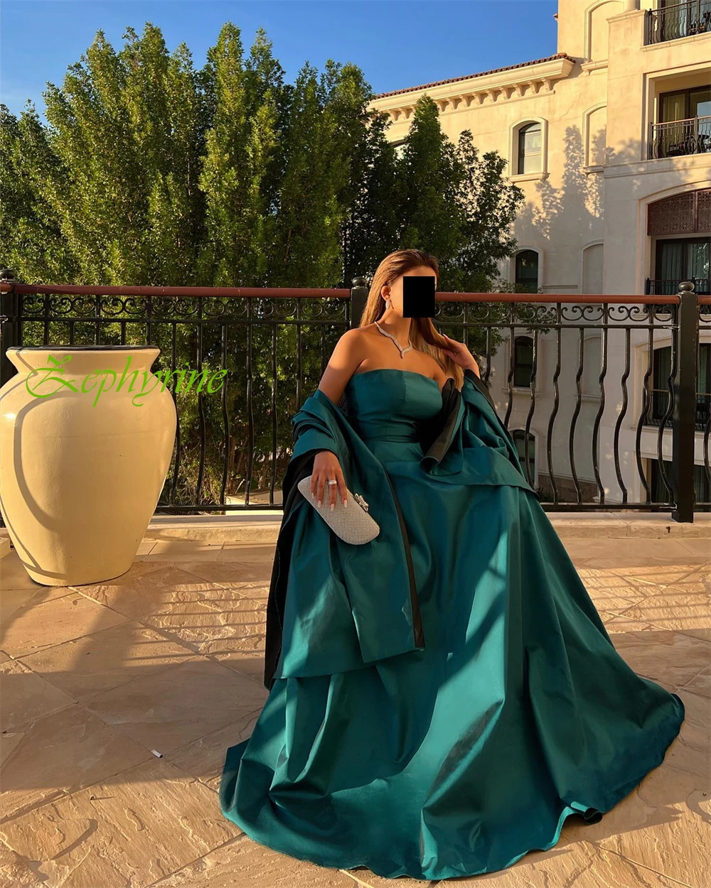 Personalizado cetim sem alças xale a linha vestido de noite até o chão requintado vestidos de baile moda ocasião especial vestidos