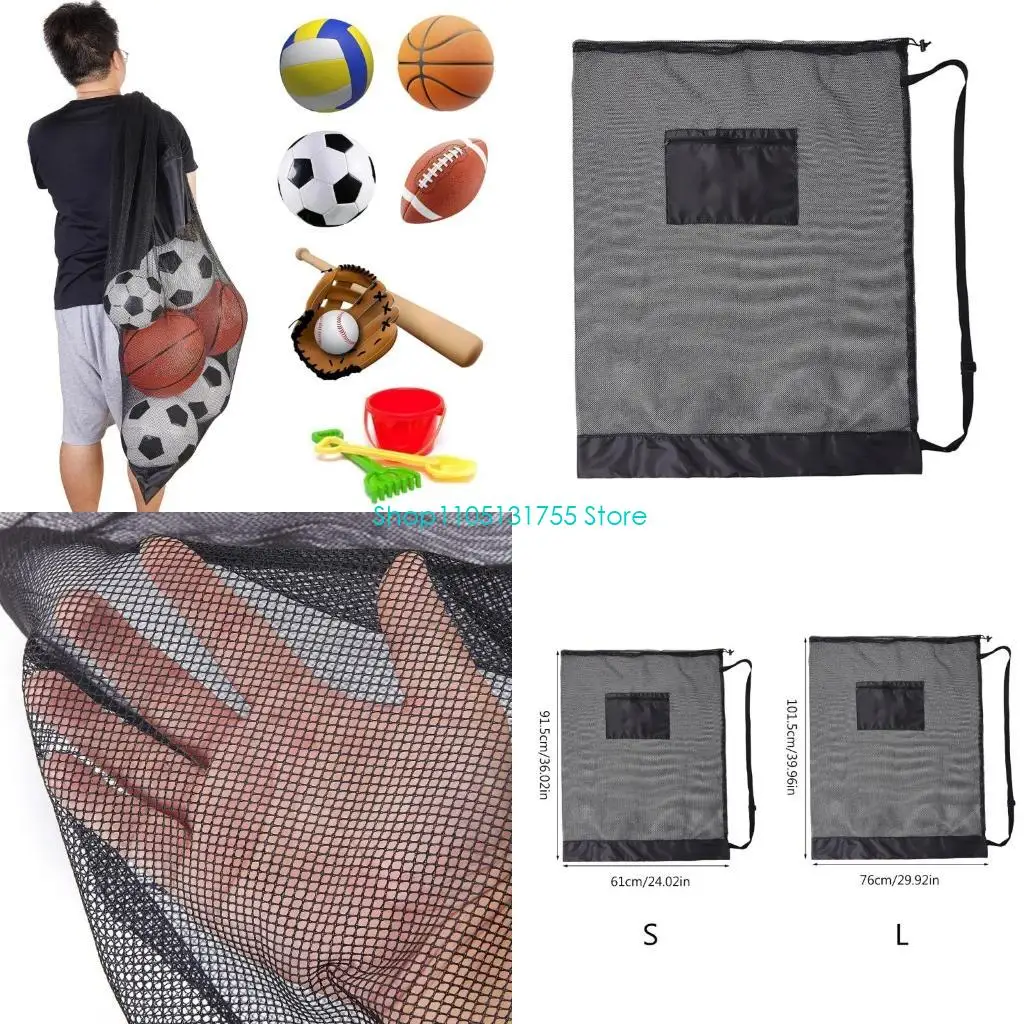 

K0EF Football Storage Bag Sports Ball Holder Bag Nylon Carry Bag Team Balls Carriers