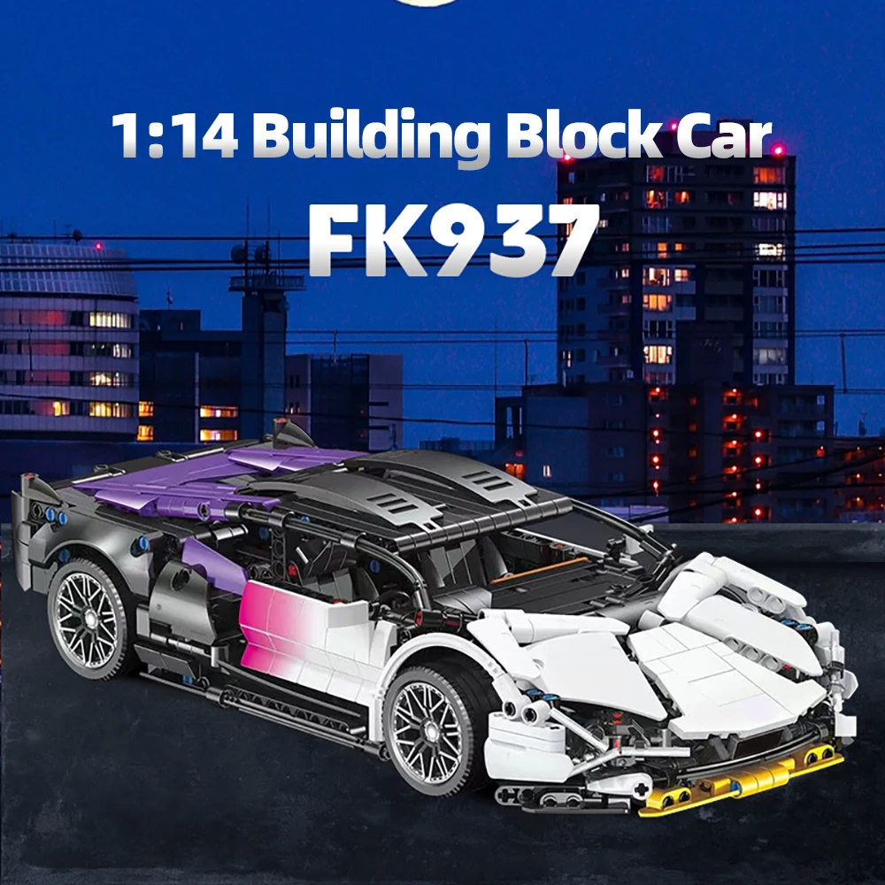 1295 PCS Supercar Bouwstenen Set voor mannen Desktop Decoratie 1:14 kinderen STEM Onderwijs Bricks Kerst Puzzel speelgoed