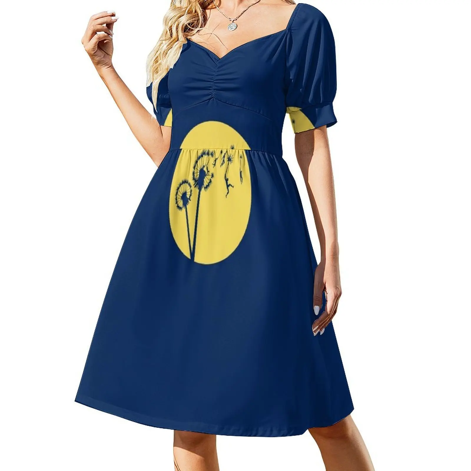 فستان حفلات أنيق للنساء من Dandylion ذو وجهين مع خيارات قصيرة/طويلة/بدون أكمام من Dandelion Vector #2