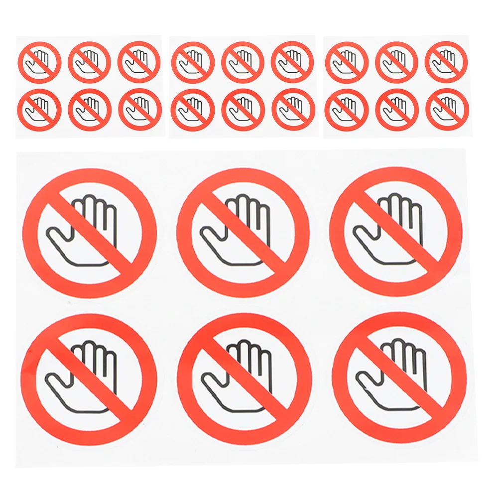 4 Sheets Do Not Touch Warning Stickers Self Adhesive Safety Signs for Machinery Workshops Factories Public Places Strong