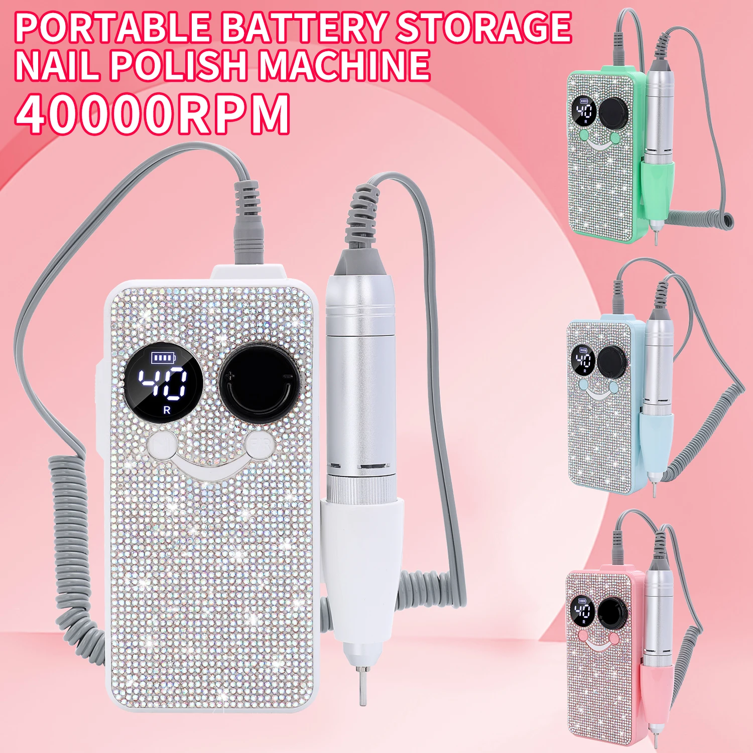 

A nail polisher with a drill, with high rotation rate, is an ideal tool for nail polishing, and is special for nail shops or Chr