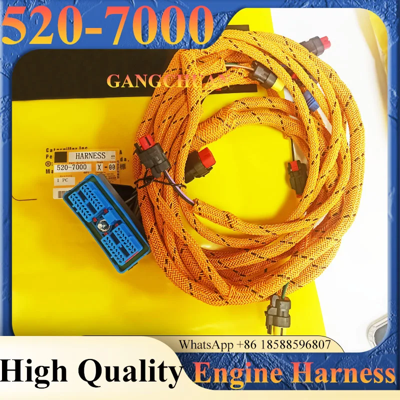 C6.4 Engine Cable Assembly 520-7000 5207000 Replacement Engine Wiring Harness for Excavator E320D E323D