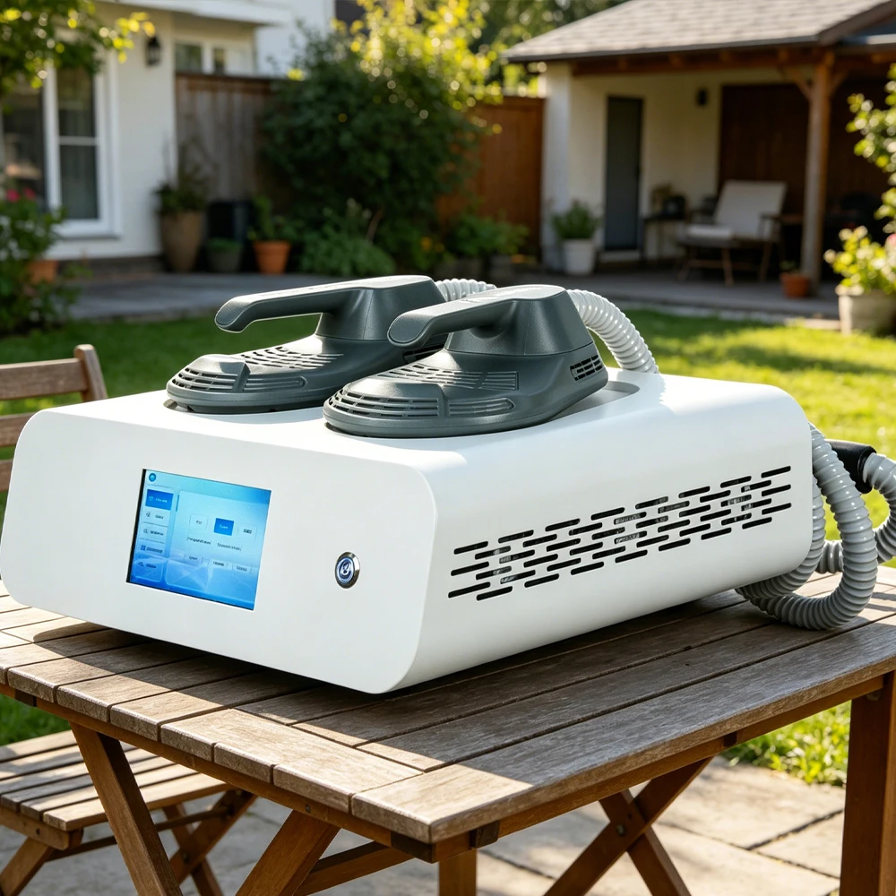 2 Handle EMS RF Magnetic Slimming Machine With Custom Logo 8 Languages Fat Reduction Body Contouring Device