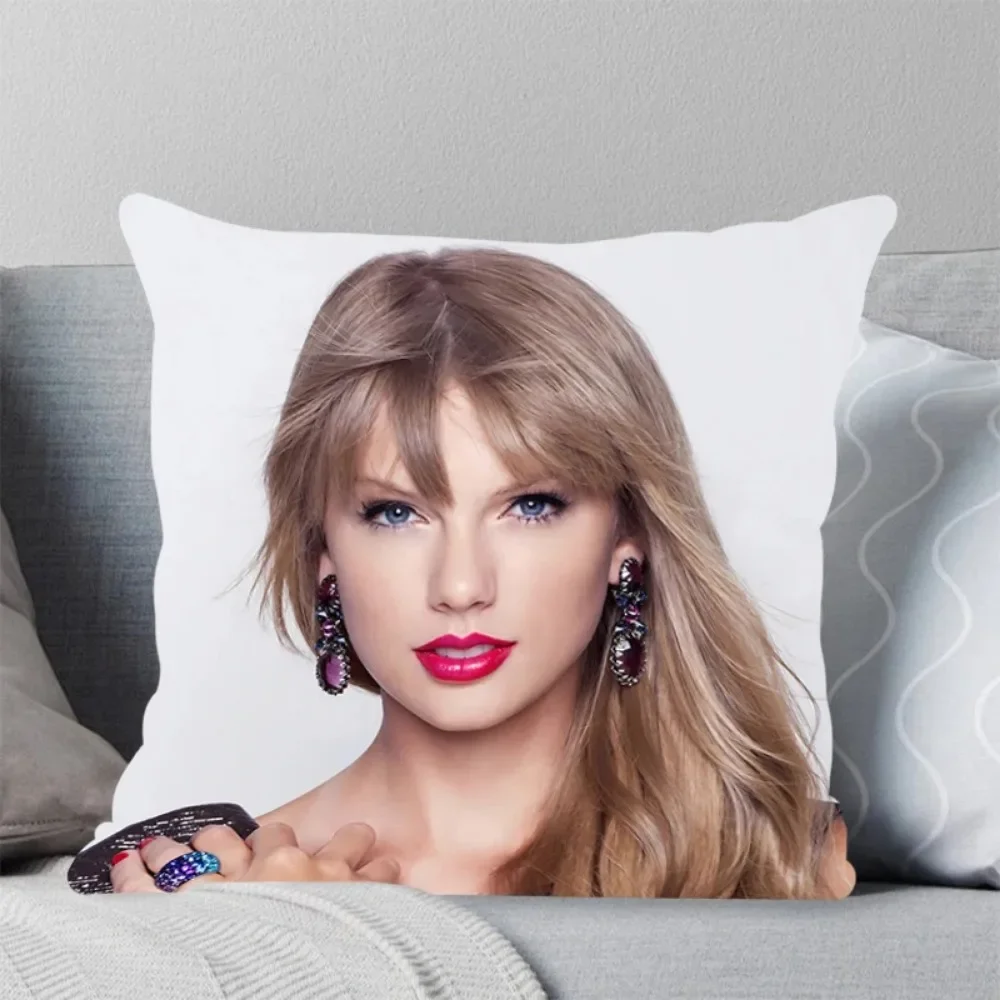 Square pillow bedroom sofa leisure comfortable pillow car living room T-Taylors Swifts pillowcase Fashion tide girl Home Decor