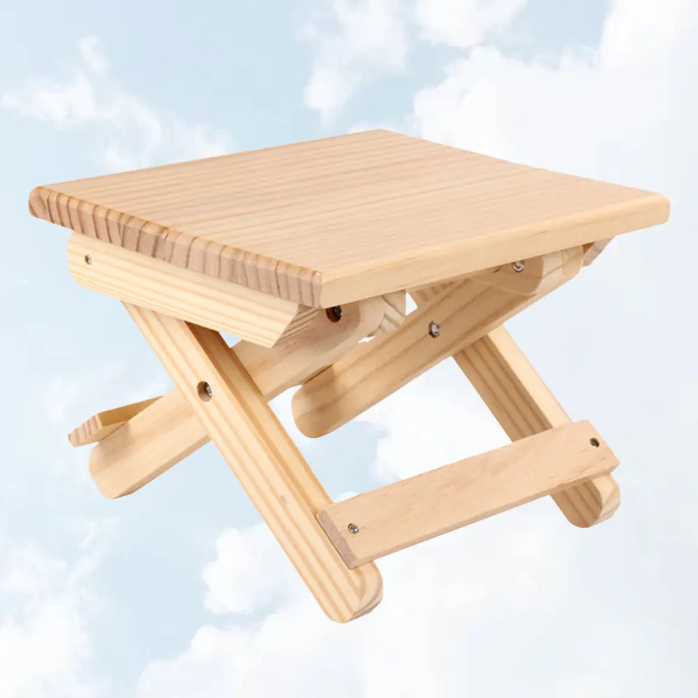 

Wooden Folding Stool Durable Compact Design Easy to Carry Ideal for Picnic Park Fishing Camping Chair Outdoor Furniture Foldable