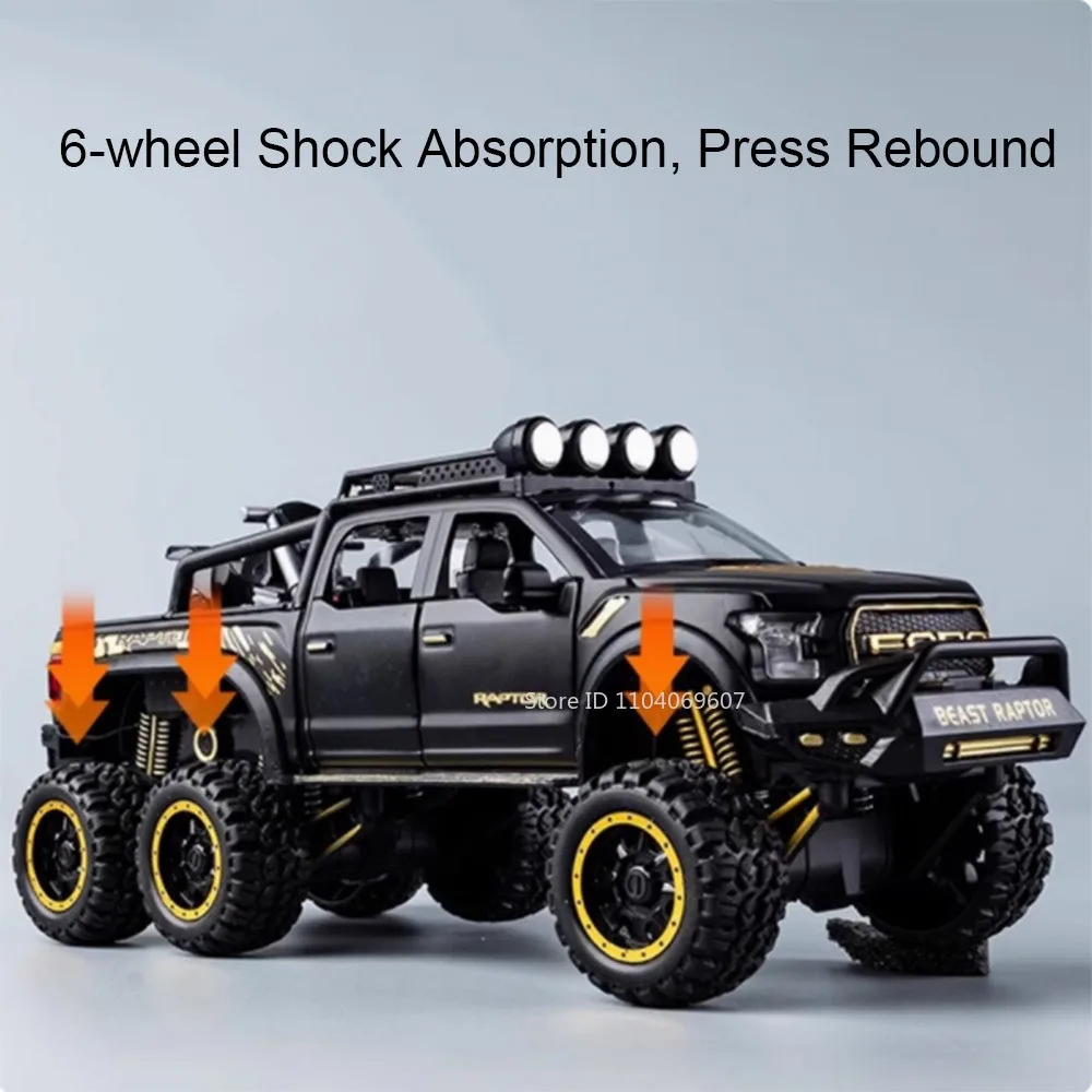 1:28 F150 X-클래스 모델 오프로드 차량 장난감 합금 다이캐스트 사운드 라이트 도어 오픈 풀백 시뮬레이션 자동차 소년 선물용