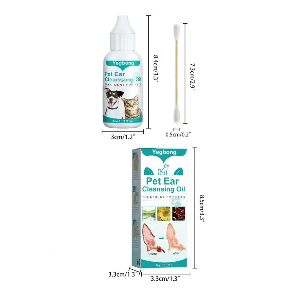 Excellent Portable Earwax Remover Pet Dog Ear Cleansing Oil Kit Gentle Effective Ear Cleansing Oil Pet Accessories