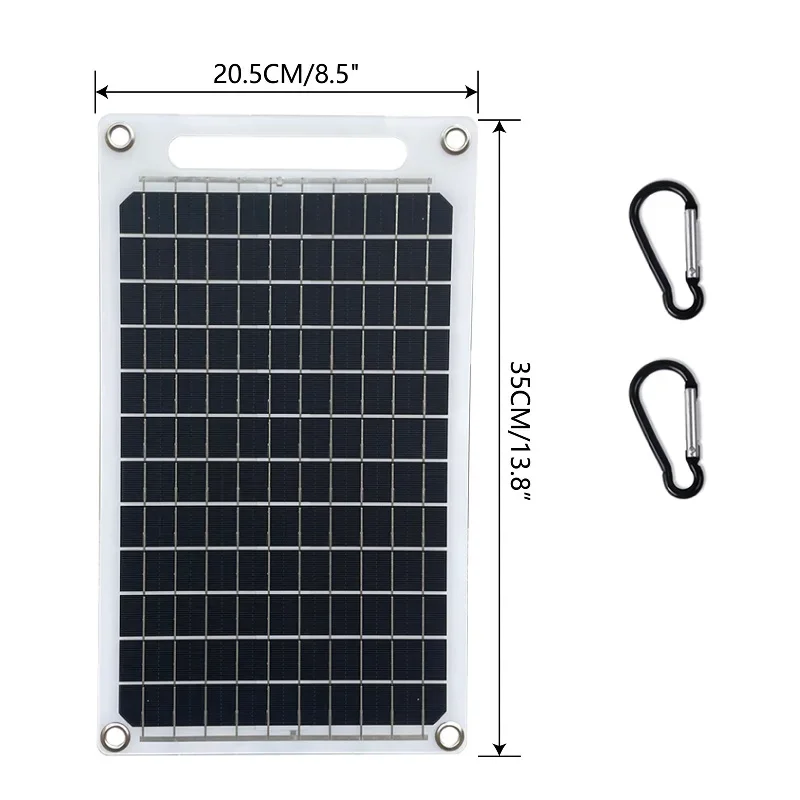 100W Portable Solar Panel Lightweight Mini USB Solar Charger Outdoor Camping Power Supply for Home Mobile Phone Power Generator