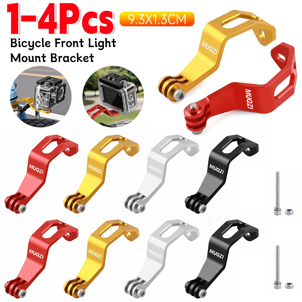Support de feu avant de vélo, 1 à 4 pièces, support de fourche de vélo réglable pour lampe de poche, caméra de Sport, accessoires de vélo en alliage d'aluminium