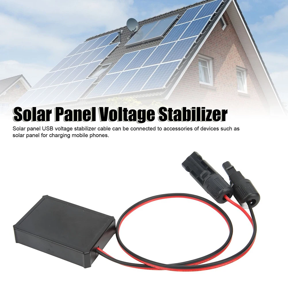 Solar Panel Power Conditioner Voltage Regulator Type C Interface 2 USB Interfaces 1 DC Interface Voltage Stabilizing Cable