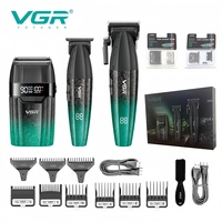 VGR Hair Trimmers Professional Hair Cut Machine Adjustable 9000 RPM LED Electric Clippers Metal Hair Trimmer for Men V-640 s3