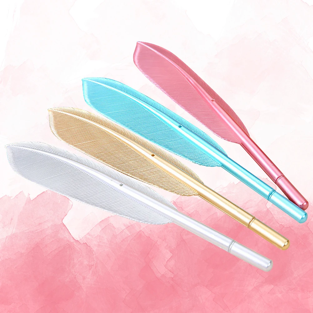 

4Pcs Shape Pen Adorable Design Black Pens for Students Home School Use 0.5mm Random Color