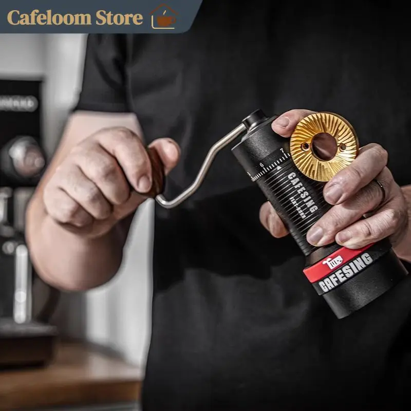 Cafesing Manual Coffee Grinder Orca Flat Burr Adjustable External Grind Setting For Home Pour Over Espresso Coffee Brewing