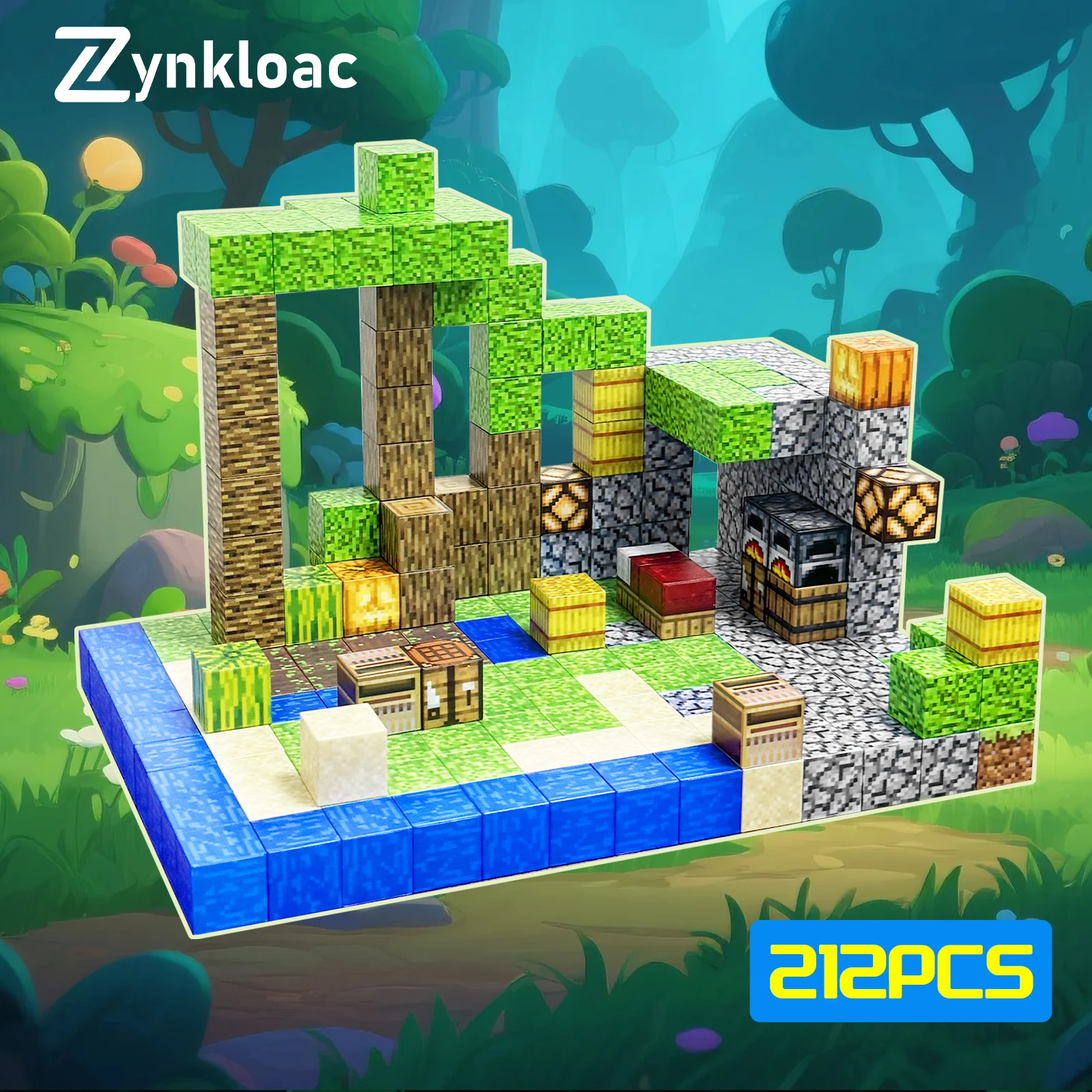 Bloques de construcción magnéticos, construcción de juguetes, juego de construcción mundial, educación sensorial STEM, regalo de Navidad