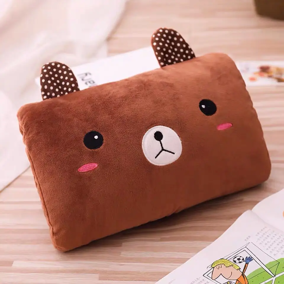 Children's Plush Pillows Hand Warmers Gloves Nap Pillows Cushions Creative Hand Warmers Plush Children's Day Gifts Red