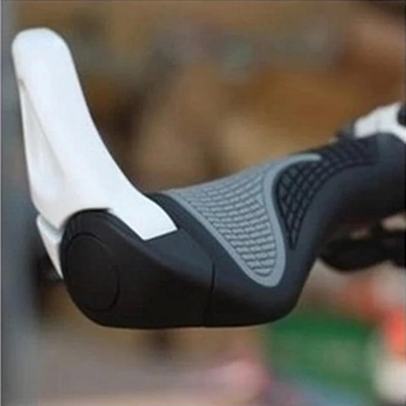 New Arrival Mountain Bike Sheep Horn Sub Bike Grip Handle Shock And Dust Proof Bicycle Grip Rubber Bilateral Locking