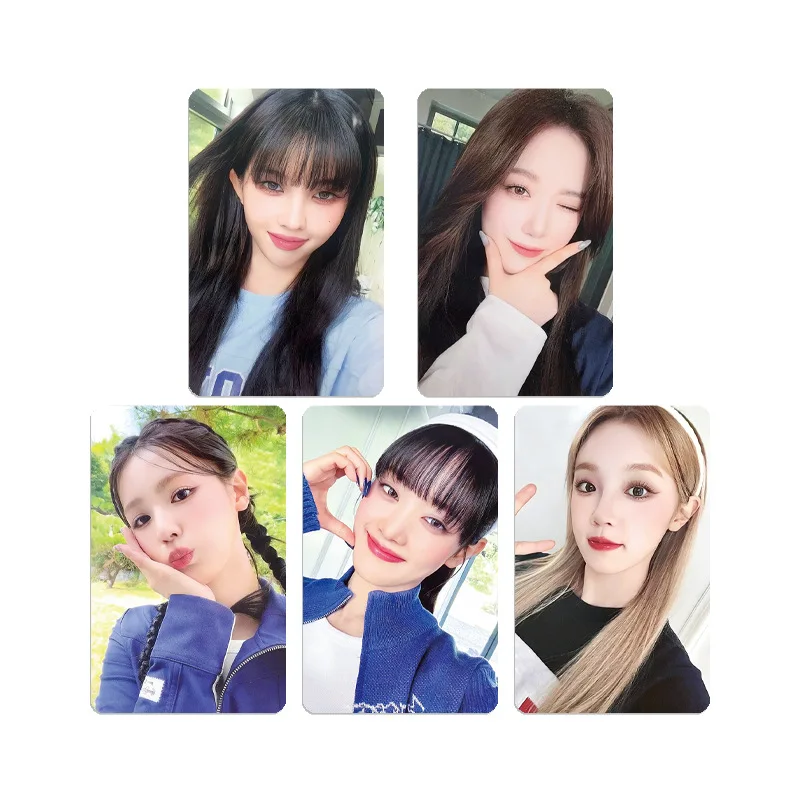 KPOP IDLE Photocards para fãs, Selfie Lomo Cards, YUQI, MINNIE, Fotocards bonitos, fãs presentes de aniversário, KPOP, Idol, saudações da temporada, 2024, 5pcs por conjunto