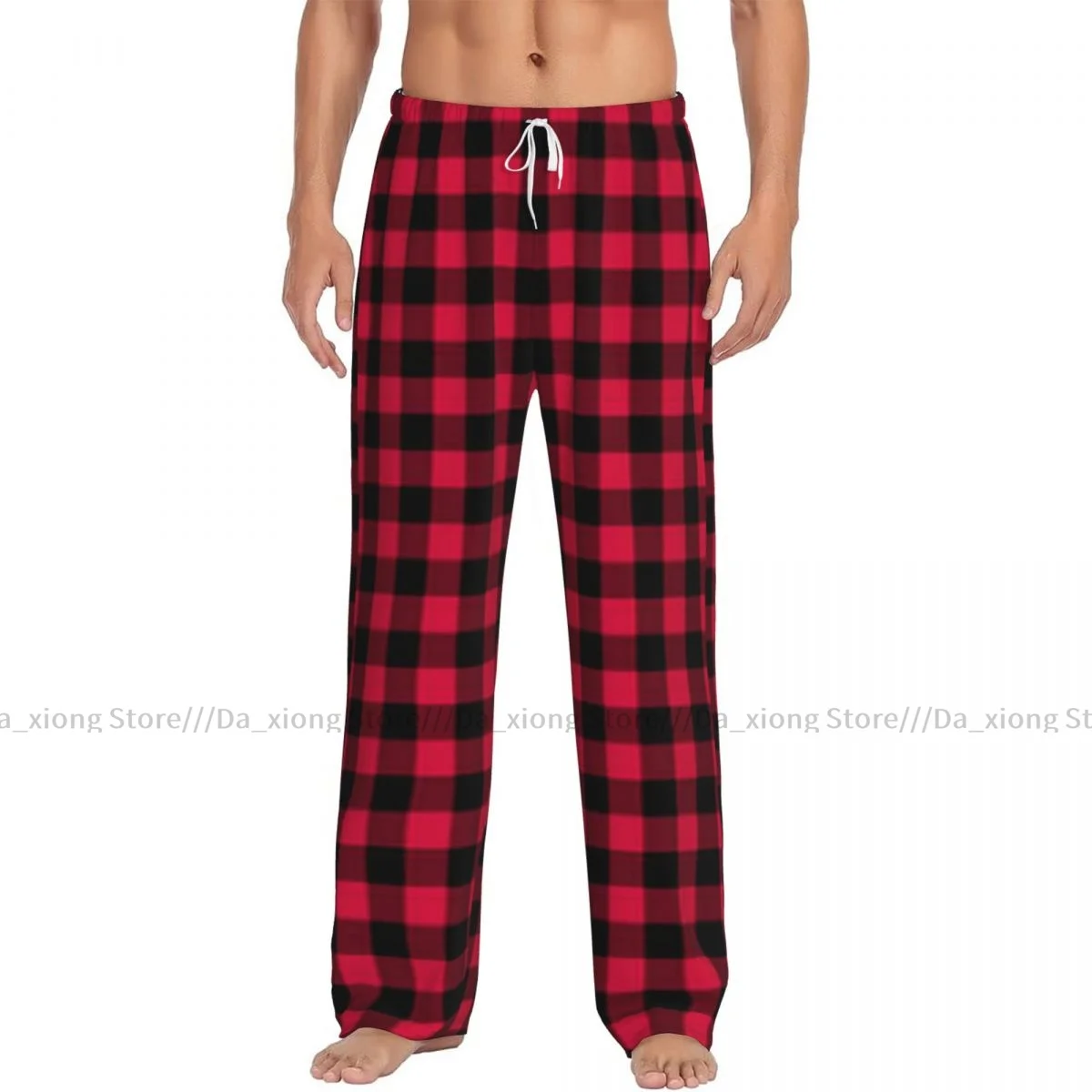 Gingham Plaid Mens Pajamas Pyjamas Pants Lounge Pants Sleep Bottoms