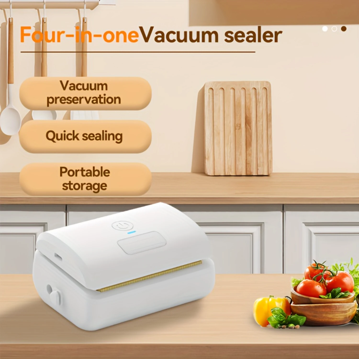 Draagbare Mini Bag Sealer Handheld Heat Vacuum Sealer - 4-in-1 snijder met draagkoord - Resealer Machine voor plastic zakken Voedselsnack