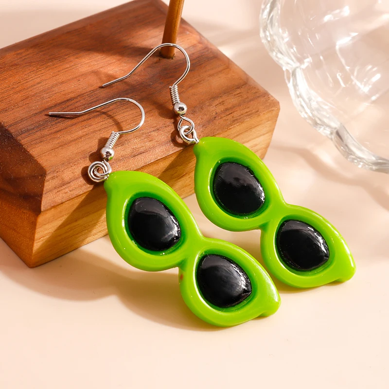 Grüne Farbe Tier Schmetterling Gummibärchen Frosch Ohrringe für Frauen Brincos Getränke Wolke Blume Sommer Hochzeit Schmuck Geschenke – Detail 15
