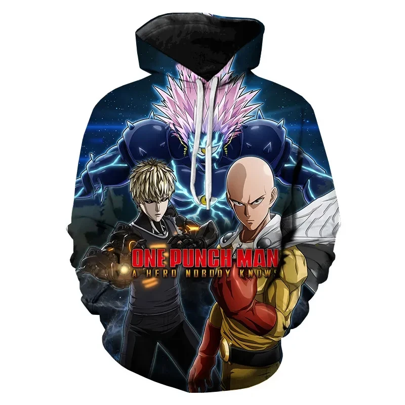 

One Punch Man Hoodies Anime 3D Print Streetwear Men Women Fashion Oversized Sweatshirts Hoodie Kids Pullovers Tracksuit Clothing