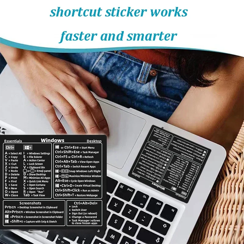 Windows Reference Keyboard Shortcut Sticker Adhesive For Windows PC Laptop Desktop For Macbook Shortcut