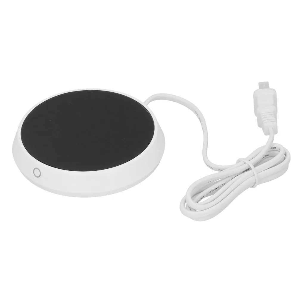 Durable ABS Cup Warmer Auto Shut off Touch Switch Beverage Warmer Practical White Electric Cup Warmer Pad Home Office