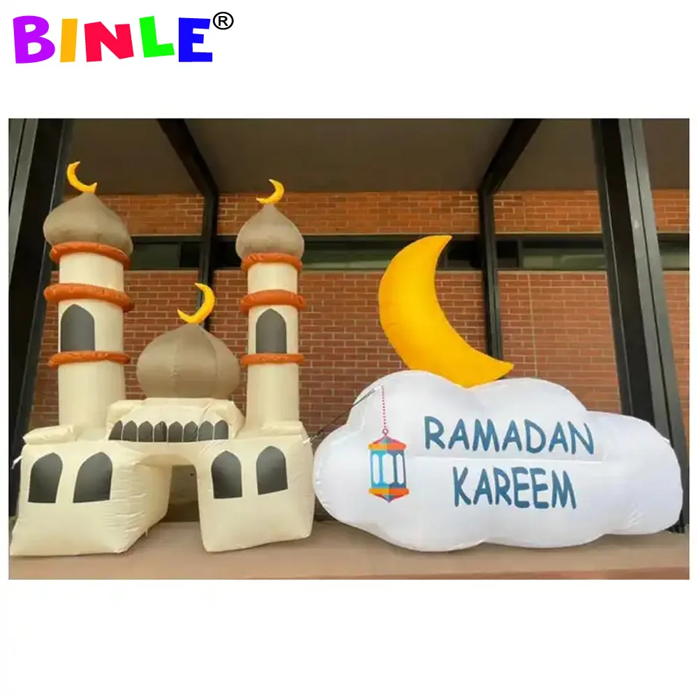 2023 Outside 2-5m Giant LED Inflatable Ramadan Decoration For Yard Lawn Party Event