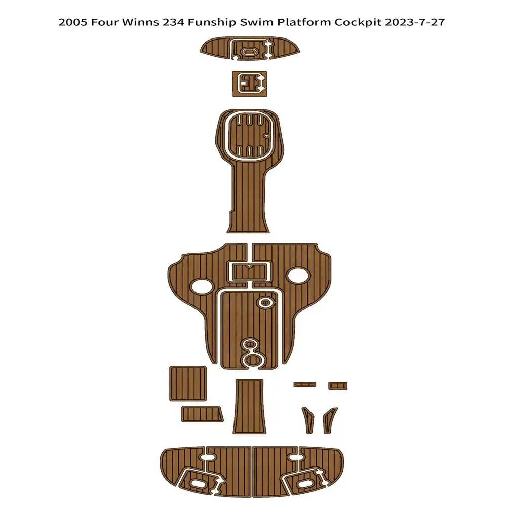 

2005 Four Winns 234 Funship Swim Platform Cockpit Pad Boat EVA Foam Teak Floor Mat Seadek Gatorstep Style Self Adhesive ah15