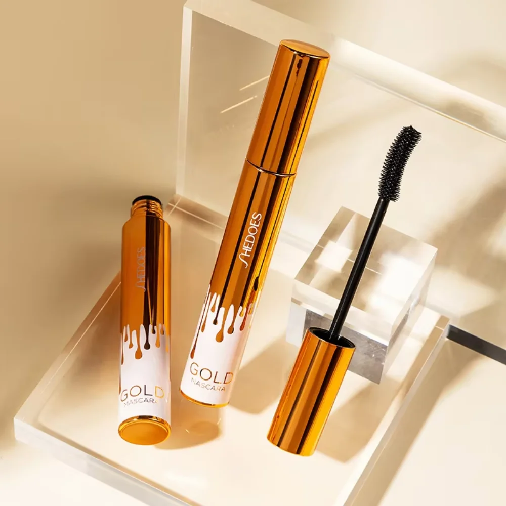 12 قطعة ماسكارا ثلاثية الأبعاد إطالة الرموش ماسكارا سوداء إطالة فرشاة الماسكارا ماكياج الجمال تأثير طويل ماسكارا ذهبية