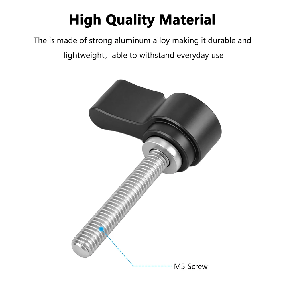 M5 Thumbscrew Knob Assembly 27mm Length for M5 Thread Hole Camera Monitor Cage Rig 2‑Pack Photography Mounting Accessories