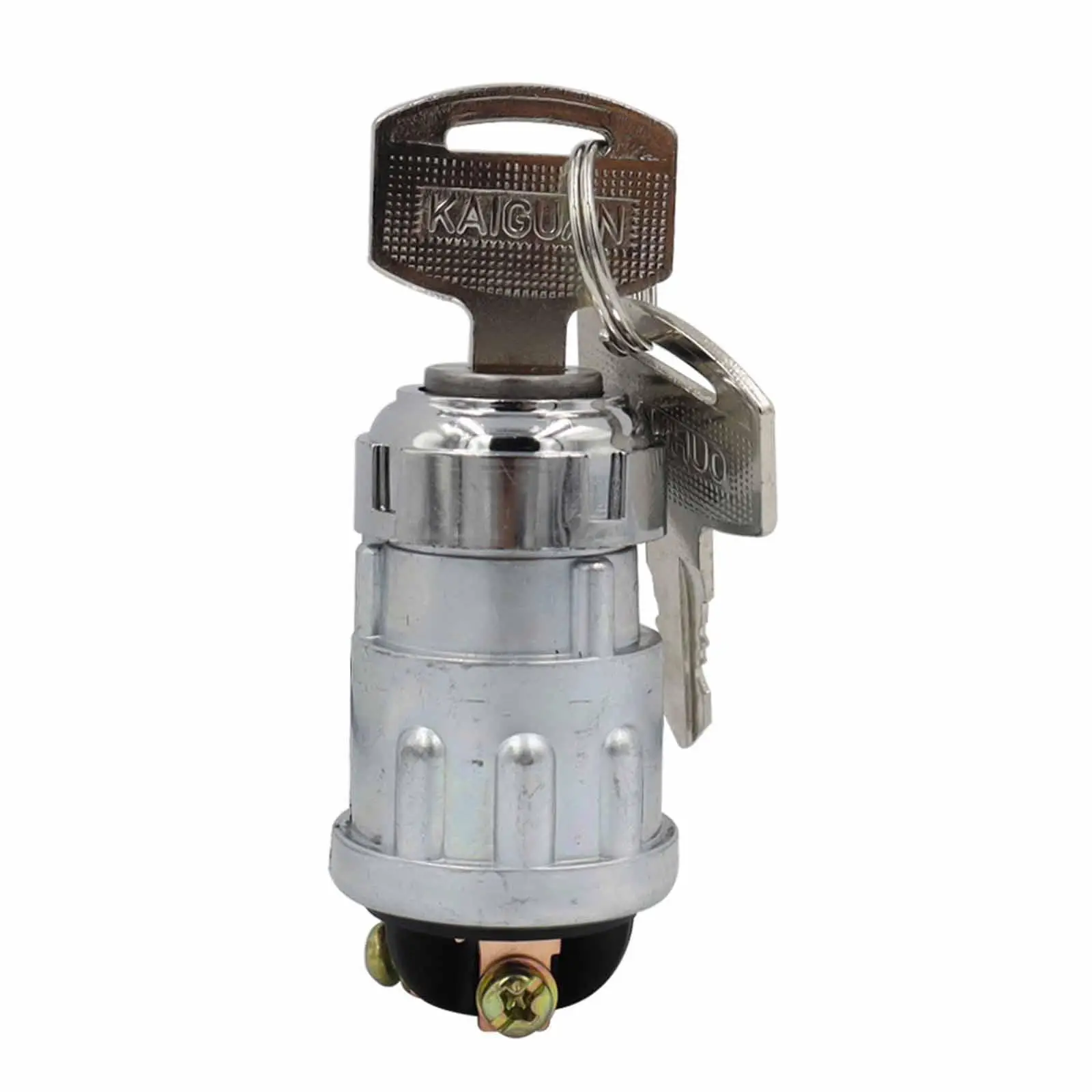 Universal Ignition Starter Switch for Lawnmower Motorcycle ATV 3 Position Metal Key Lock with 2 Keys Waterproof