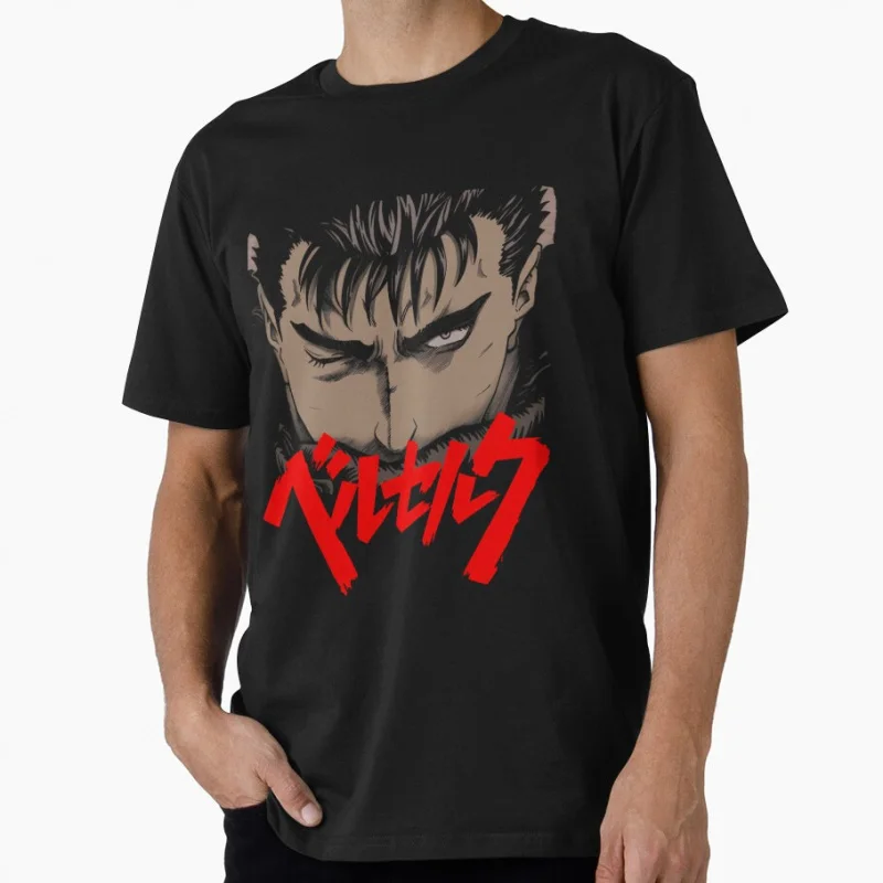 

Guts Manga Berserk Vintage Anime Fans Gift T shirt for men Large size Tops S-6XL 100% cotton printed Clothes