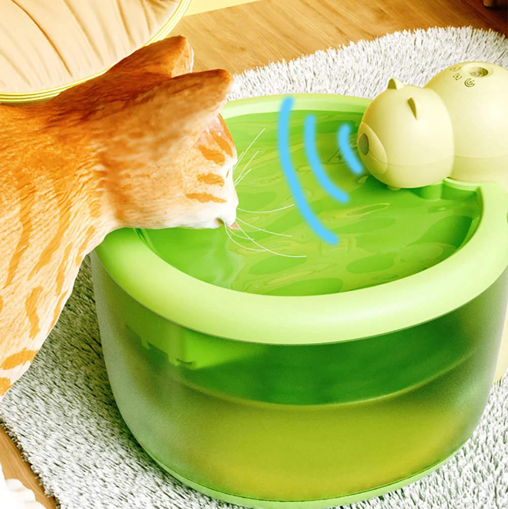 2L Automatic Wireless Pet Water Feeder Smart Induction Cat Dog Drinking Fountain Quiet Circulating Filtration Running Water