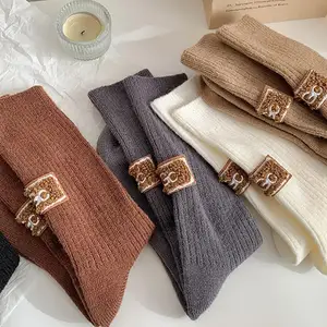 Gemütliche Winterhaufen mittelgroßen Socken von Kalb lässig Länge weiche Baumwolle bequeme saisonale Schuhe Socken 8 Hauptverkaufssocken Schöne Baumwolle - №5