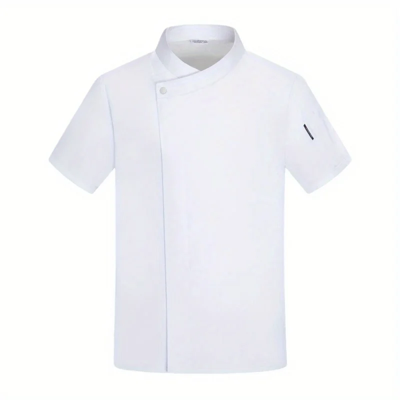 Chef Uniform Short-sleeved Summer Western Restaurant Catering Hotel Kitchen Work Clothes Men and Women Chef Work Clothes