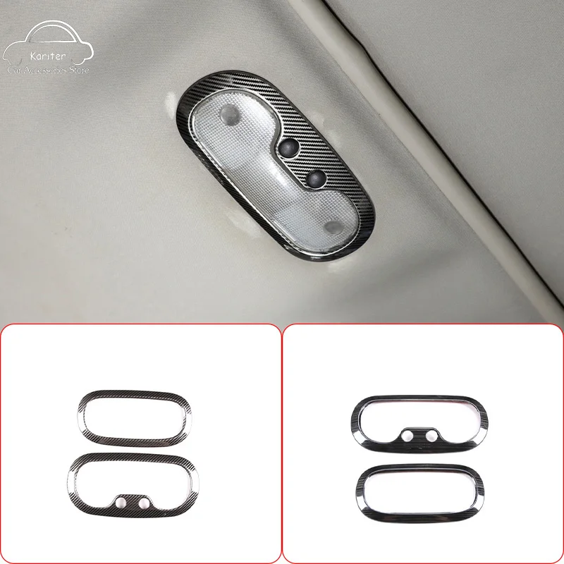 

For Hummer H3 2005-2009 Auto Stainless Steel Front Rear Reading Light Lamp Frame Trim Cover Sticker Car Styling Accessories