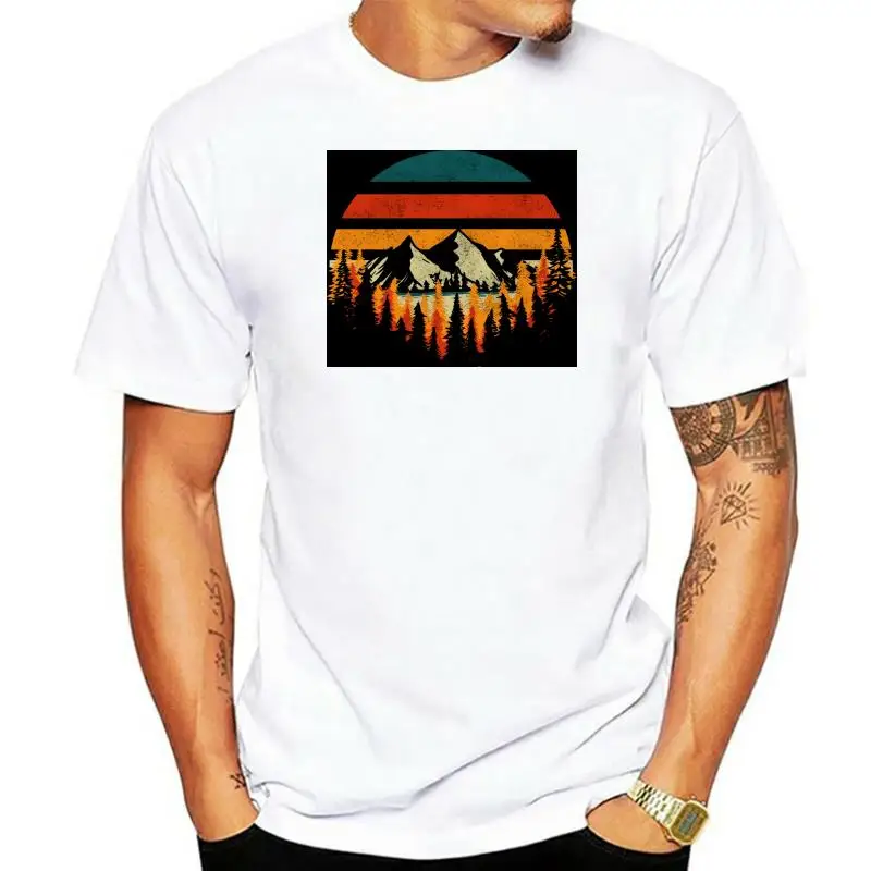 Vintage Twin Peaks T Shirt Men Retro Urban Fashion Streetwear Tee Short Sleeve Cotton Casual Deeply Sunset Wild Forest T-shirt