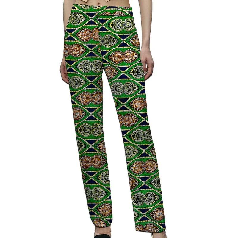 Traditional Women's Straight Pants Designer Handmade African Print Couture Trousers Female Ankara Outfit Bottom For Party