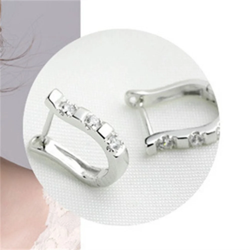 Women\'s Jewelry 925 Sterling Silver Fashionable Stylish Horseshoe Earrings Wedding Gift Sterling Silver Studs Exquisite Design